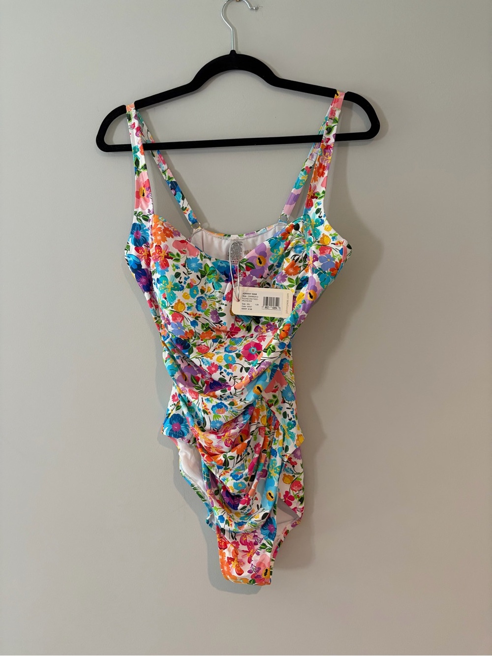 Johnny Was Girls Floral Ruched One-Piece Swimsuit - Multicolor